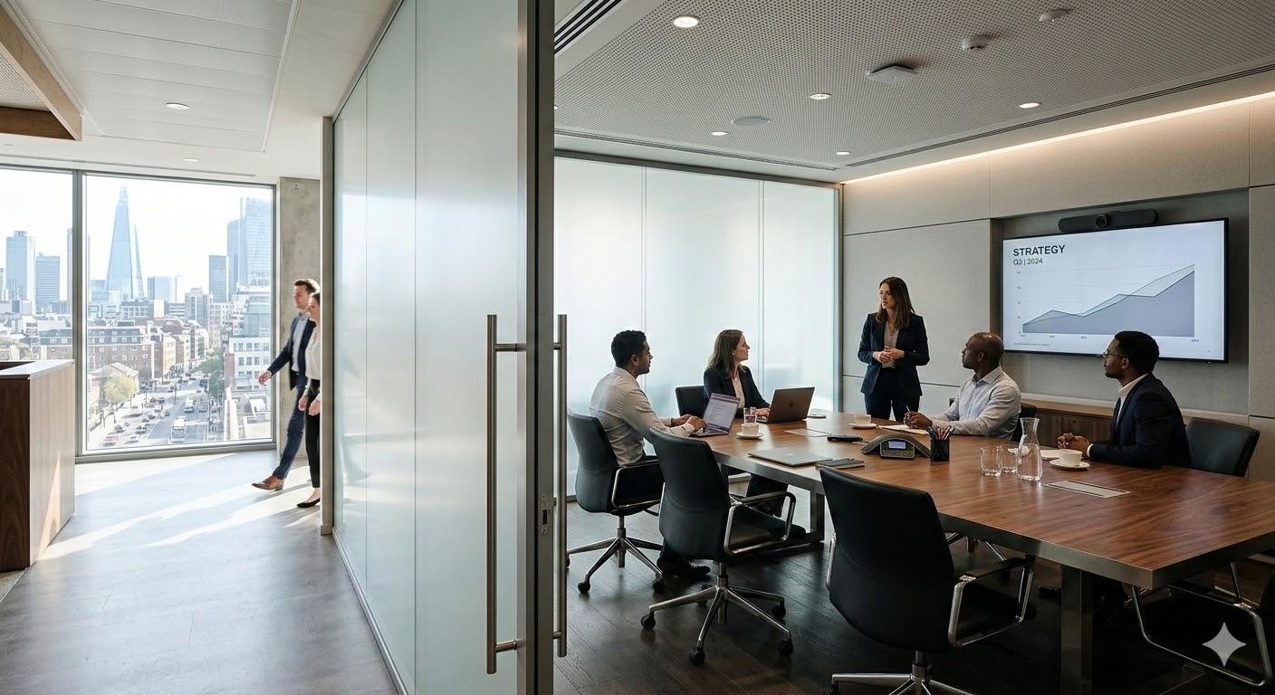 Lámina inteligente Vinilum en despacho